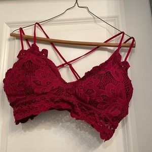 Burgundy 1X Strappy Bralette